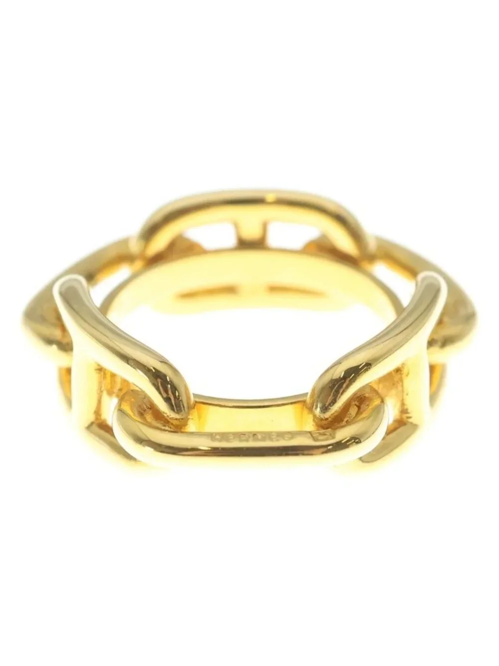 Hermes Chaine D'ancre Scarf Ring Gold
